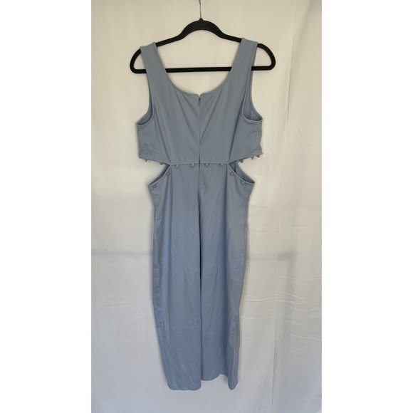 NWT H:ours Samiah Midi Dress in Baby Blue XL *missing button - Picture 6 of 9